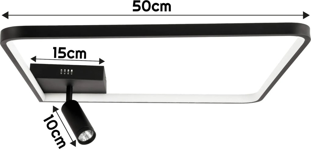 BERGE LED stropné svietidlo KAMLOOPS 67W + diaľkové ovládanie