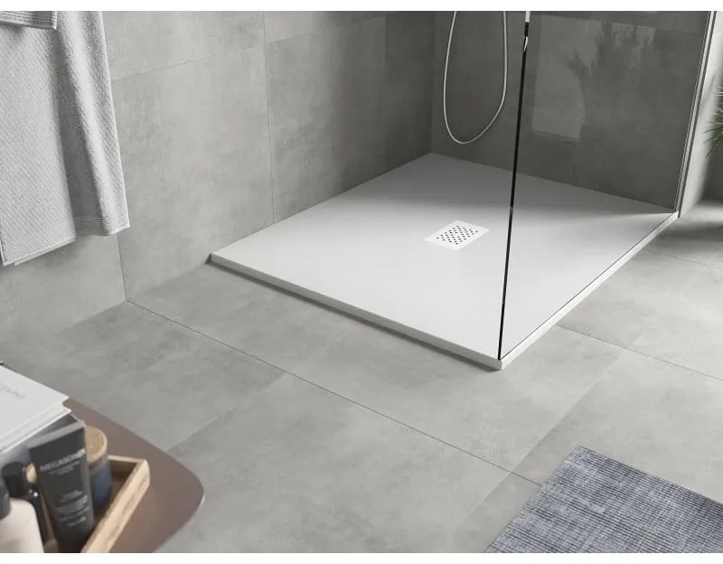 Mexen Hugo, obdĺžniková sprchová vanička SMC 110 x 100 cm, biela, biela krytka, 42101011-W