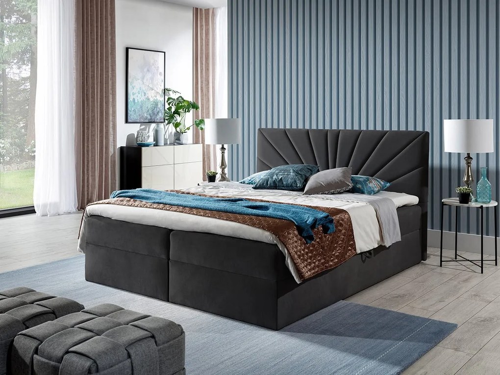 Kontinentálna posteľ Borneo 4, Rozmer postele: 180x200, Dostupné poťahy: Kronos 15