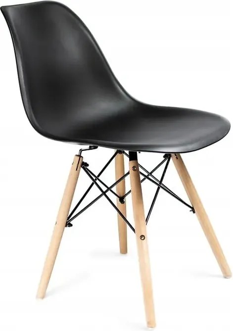 Dekorstudio Dizajnová jedálenská stolička v škandinávskom štýle - čierna