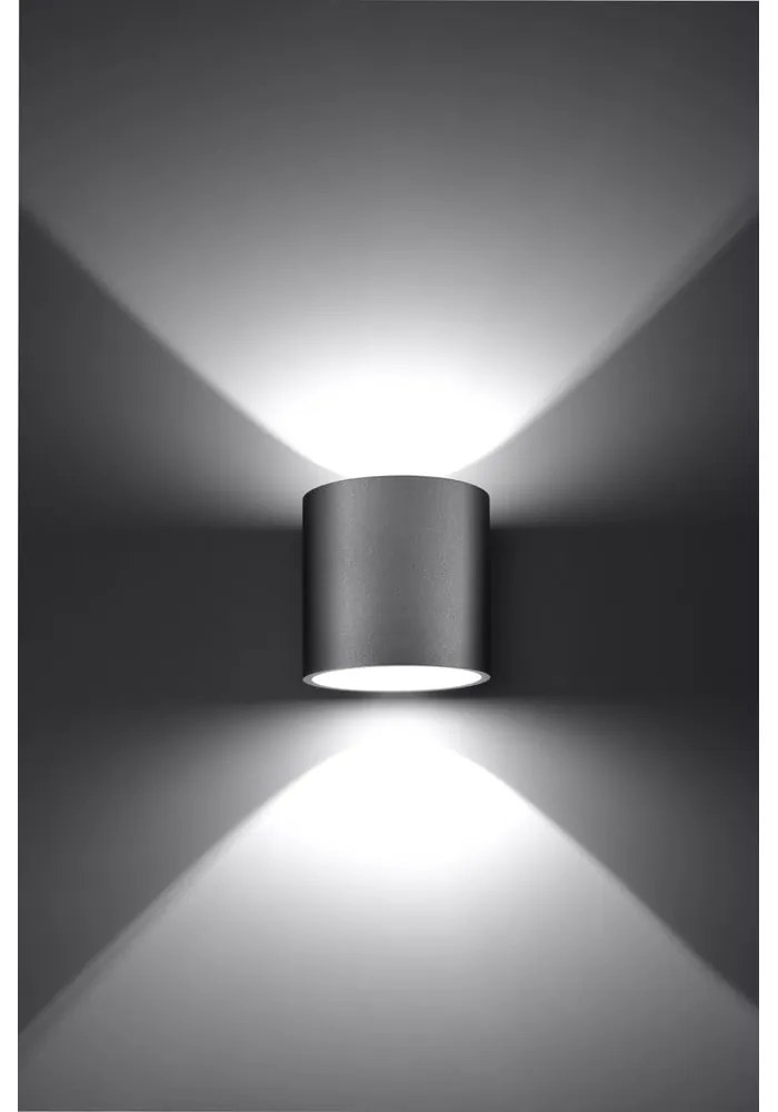 Sivé nástenné svietidlo Nice Lamps Roda