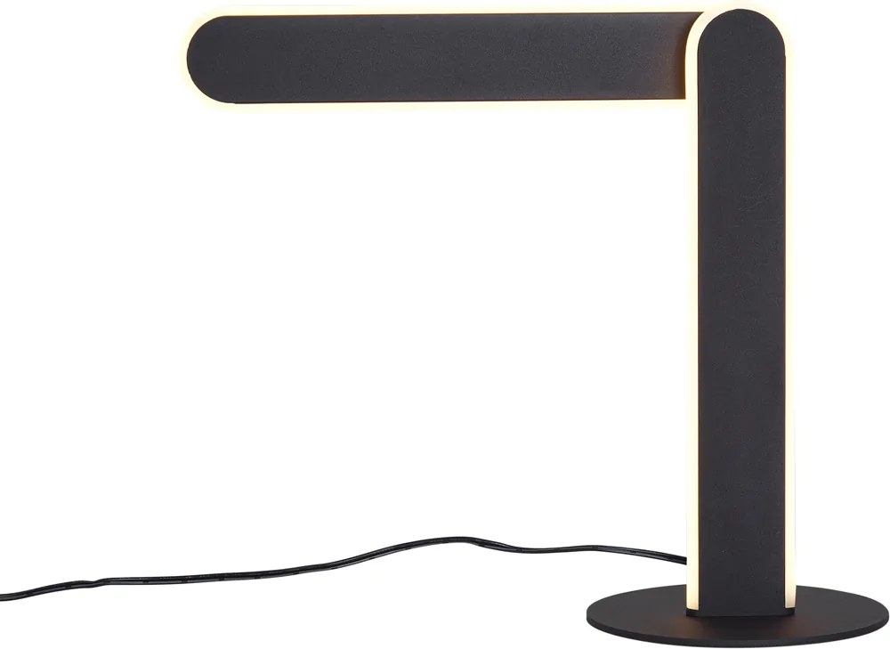 Dizajnová stolná lampa čierna vrátane LED s 3-stupňovým stmievaním - Gate