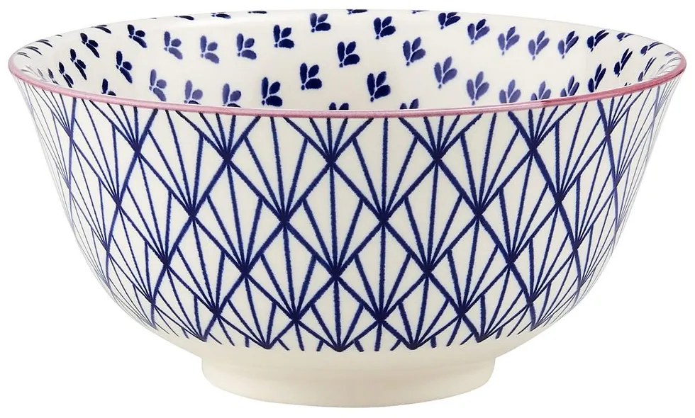 ORNAMENTS Miska 520 ml - modrá/biela