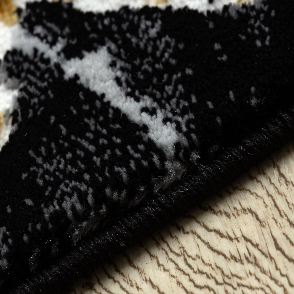 Kusový koberec Allure 1963 black/gold kruh, 200x200 (priemer) kruh, čierna, kancelária, Dywany Łuszczów