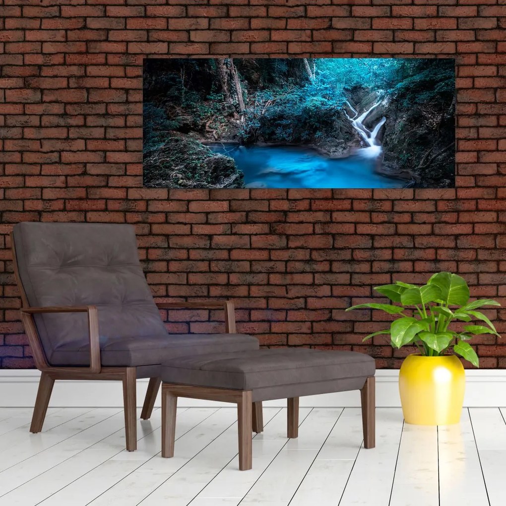 Obraz - Magická noc v tropickom lese (120x50 cm)