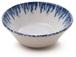 12-dielna jedálenská súprava, biela/modrá, porcelán