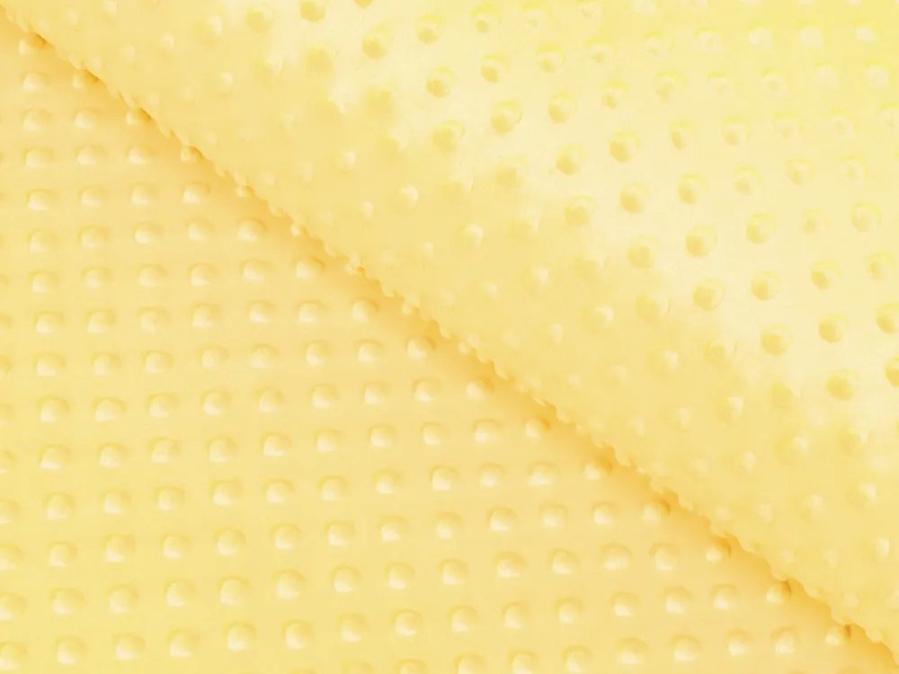 Biante Detská obliečka na vankúš Minky 3D bodky MKP-021 Citrónovo žltá 70 x 90 cm