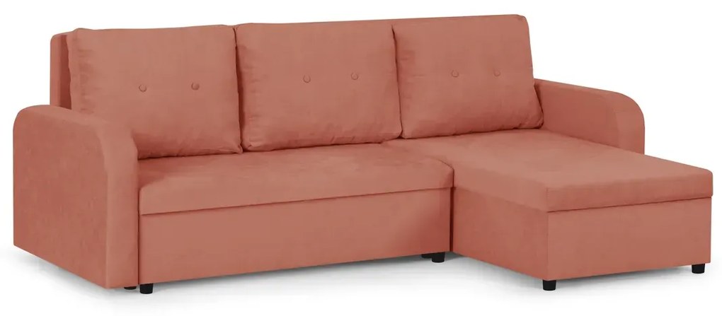 Rohová sedacia súprava s funkciou spania TOKYO Červená