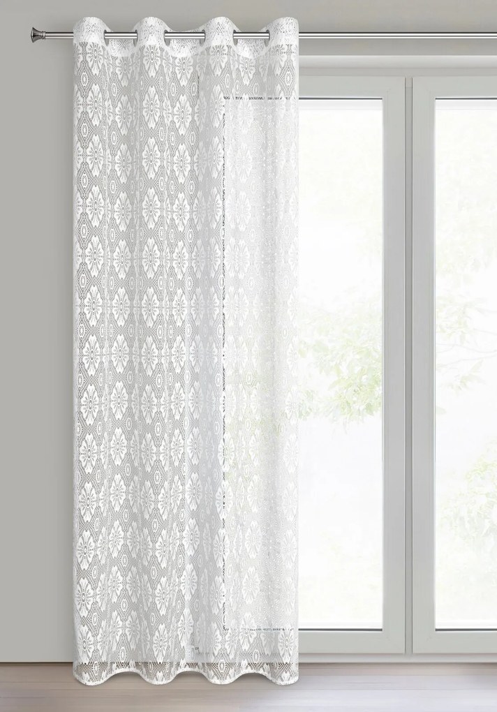 ZÁCLONA NA KRÚŽKOCH IGA 140X250 CM BIELA
