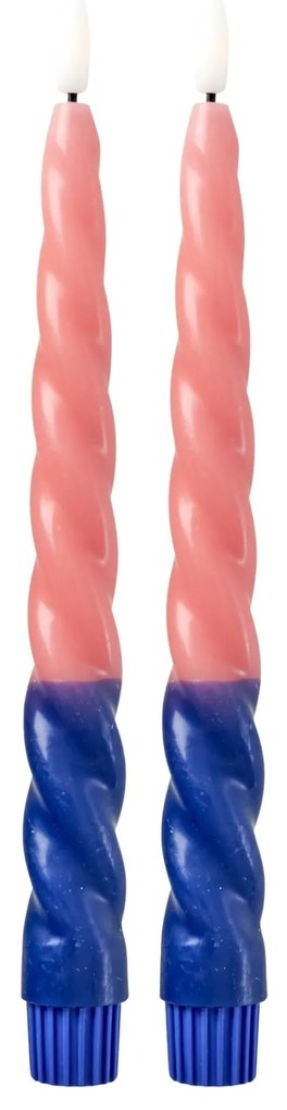 rice LED sviečka Twisted Coral – set 2 ks