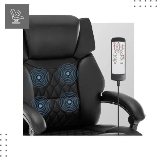 Masážne kancelárske kreslo Boss 6.0 čierne