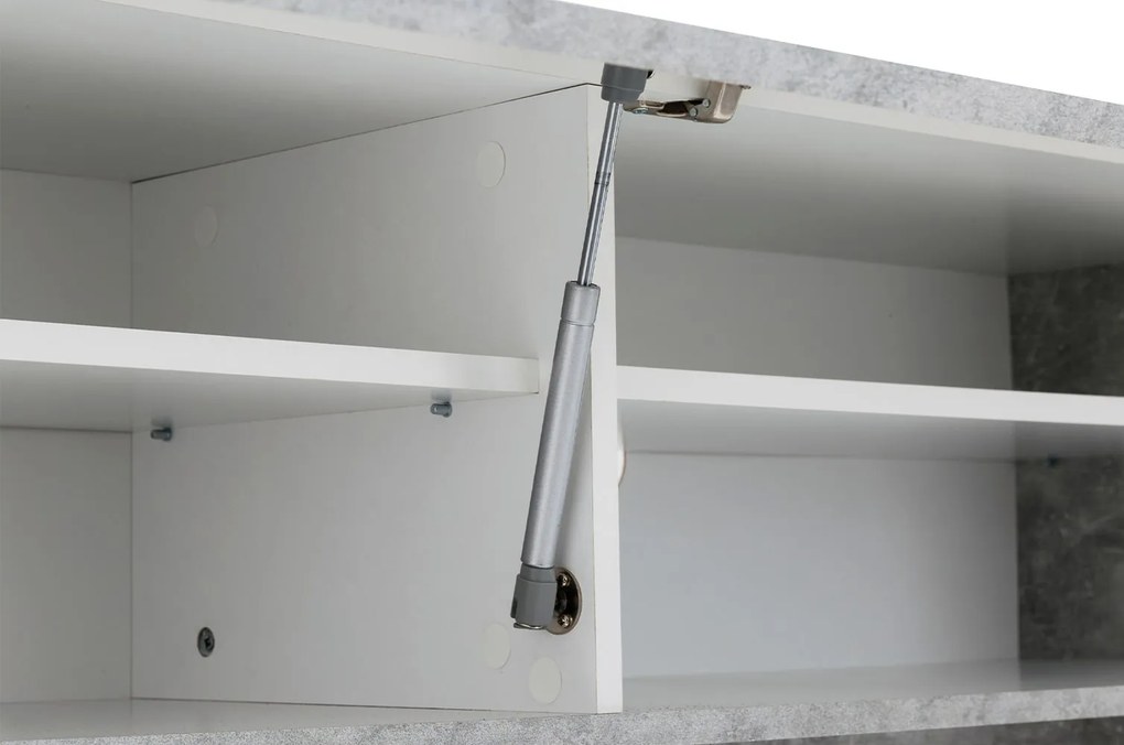 Obývacia stena Okno 225 cm biela/betón
