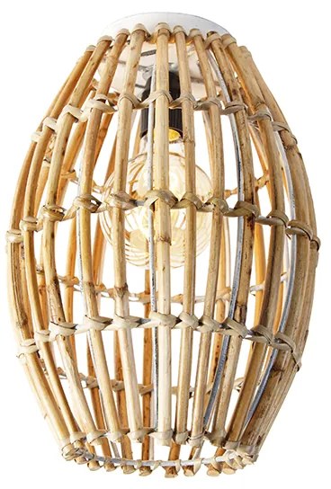 Vidiecke stropné svietidlo bambus a biele - Canna Capsule