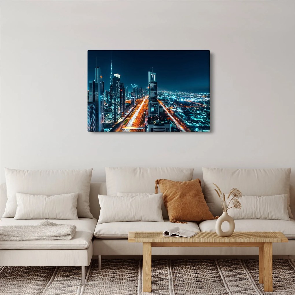 Obraz - Dubajská noc (90x60 cm)