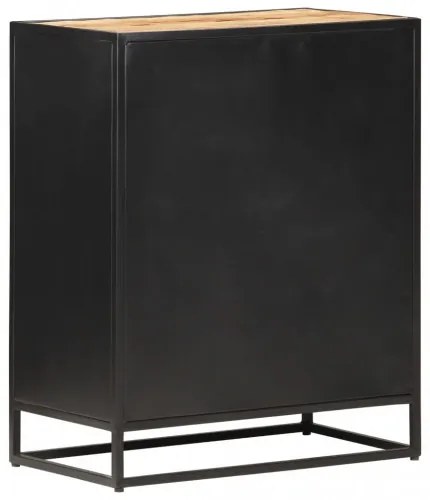vidaXL Komoda 60x35x75 cm surové mangovníkové drevo a trstina-