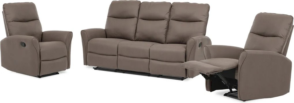 Sedacia súprava 3+1+1 ASD-4302 BR3 Hnedá