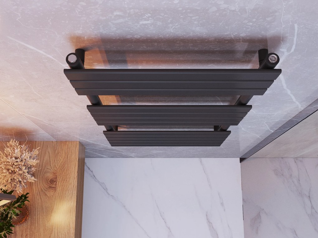 Gamma Erga Classic, vykurovacie teleso 1200x600 mm, 762W, čierna matná, ERG-LAV-CLAS-12060-BK