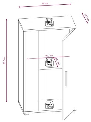 Obývacia stena BRICK hnedá/čierna