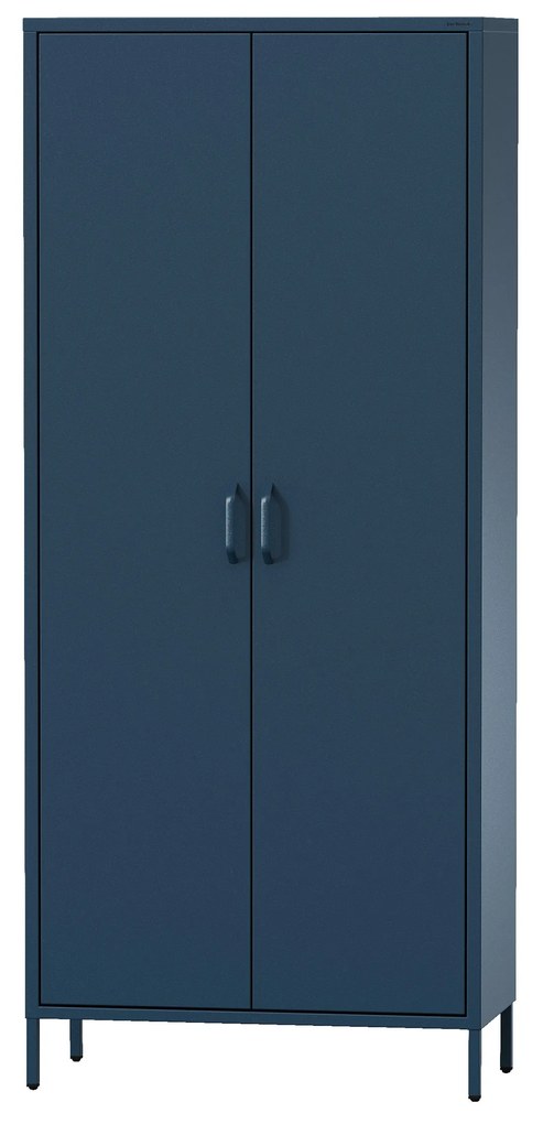 Šatníková skriňa FLAVIO, 800 x 1850 x 450 mm, Modern: tmavomodrá farba