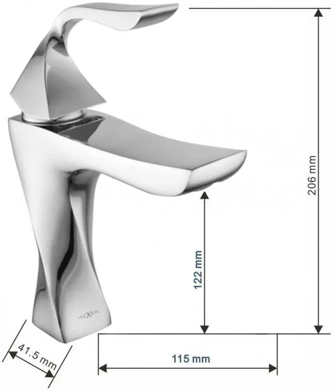 Mexen Estrella vaňová sada DQ02, chróm - 72303DQ02-00