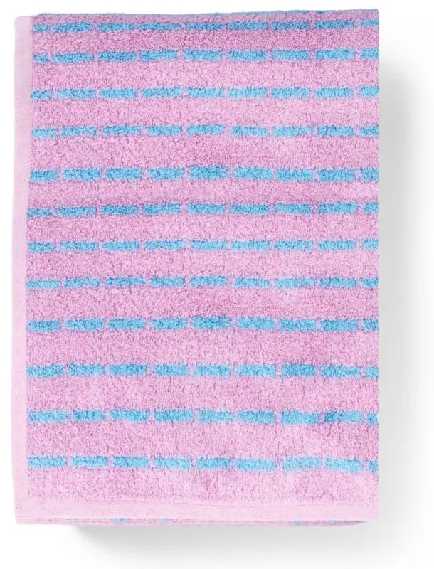Modrý/ružový froté uterák s prímesou bambusu 50x100 cm Nuance – JUNA