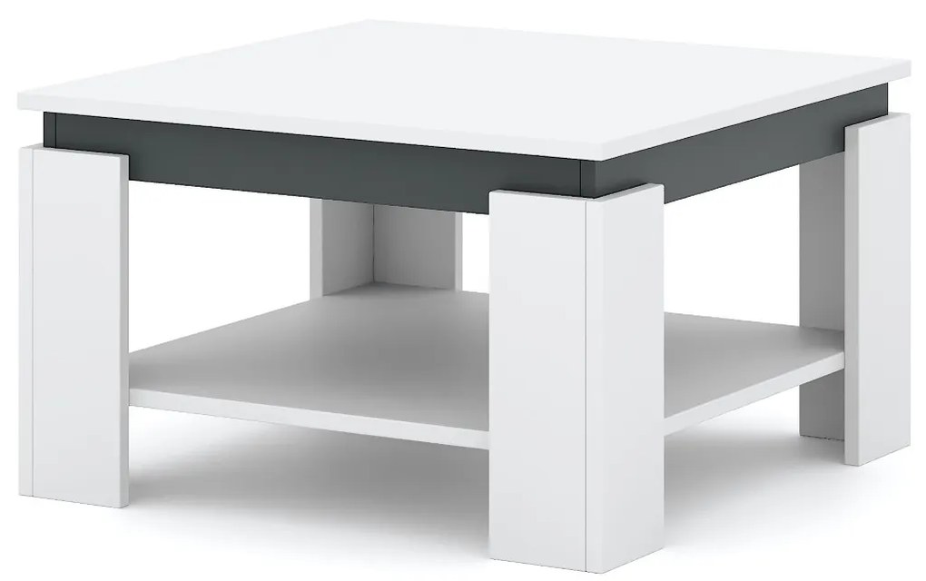 Konferenční stolek Tinto 68 cm bílý/antracit