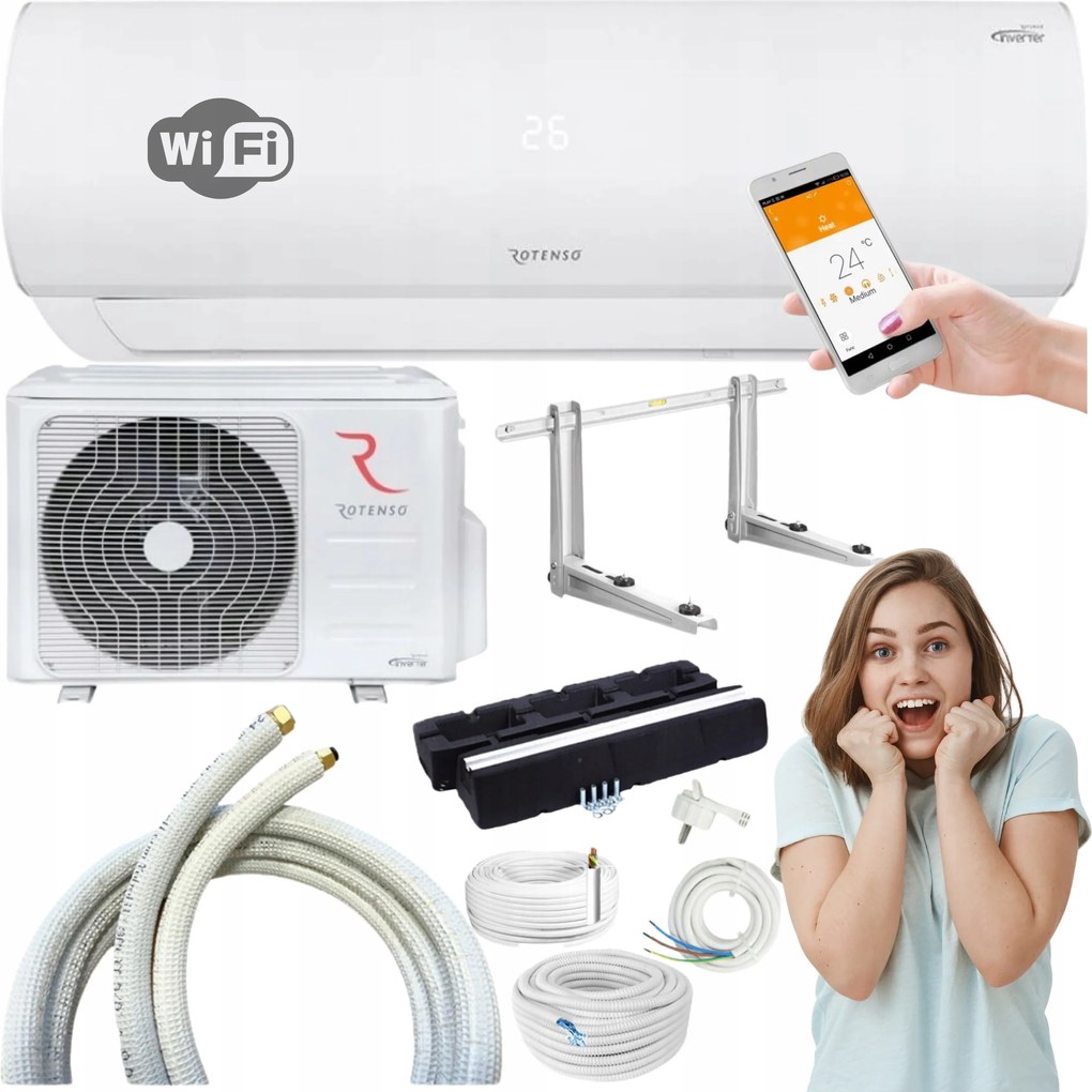 Klimatizácia do domu Rotenso Ukura 3,5 kW Wifi Pripravená Na Montáž Kalichy