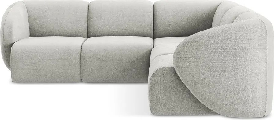 Svetlosivá ženilková rohová pohovka Lani – Makamii