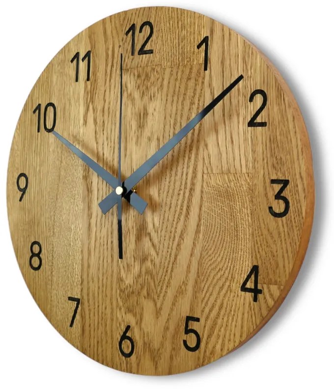 Minimalistické dubové nástenné hodiny, tichý quartzový pohon, moderná dekorácia I SENTOP MAS002-akcia20