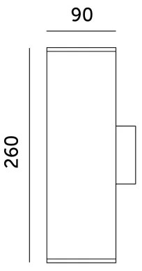 Vonkajšie nástenné svietidlo 2xGU10/35W/230V IP54 hranatý čierna