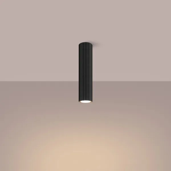 Sollux SL.1570 - Bodové svietidlo KARBON 1xGU10/10W/230V 30 cm čierna