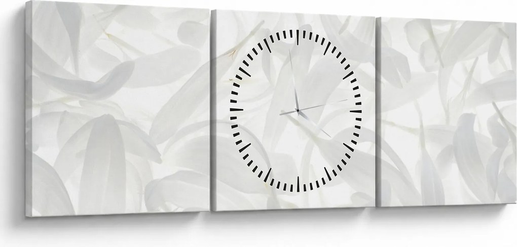 Obraz - Okvetné lístky (s hodinami) (90x30 cm)