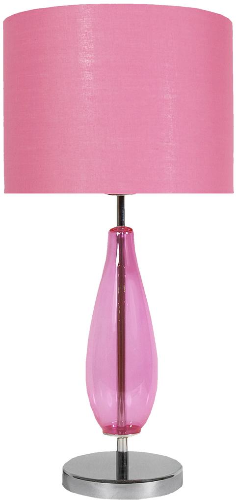 CLX Moderná stolná lampa VARALLO, 1xE27, 60W, ružová