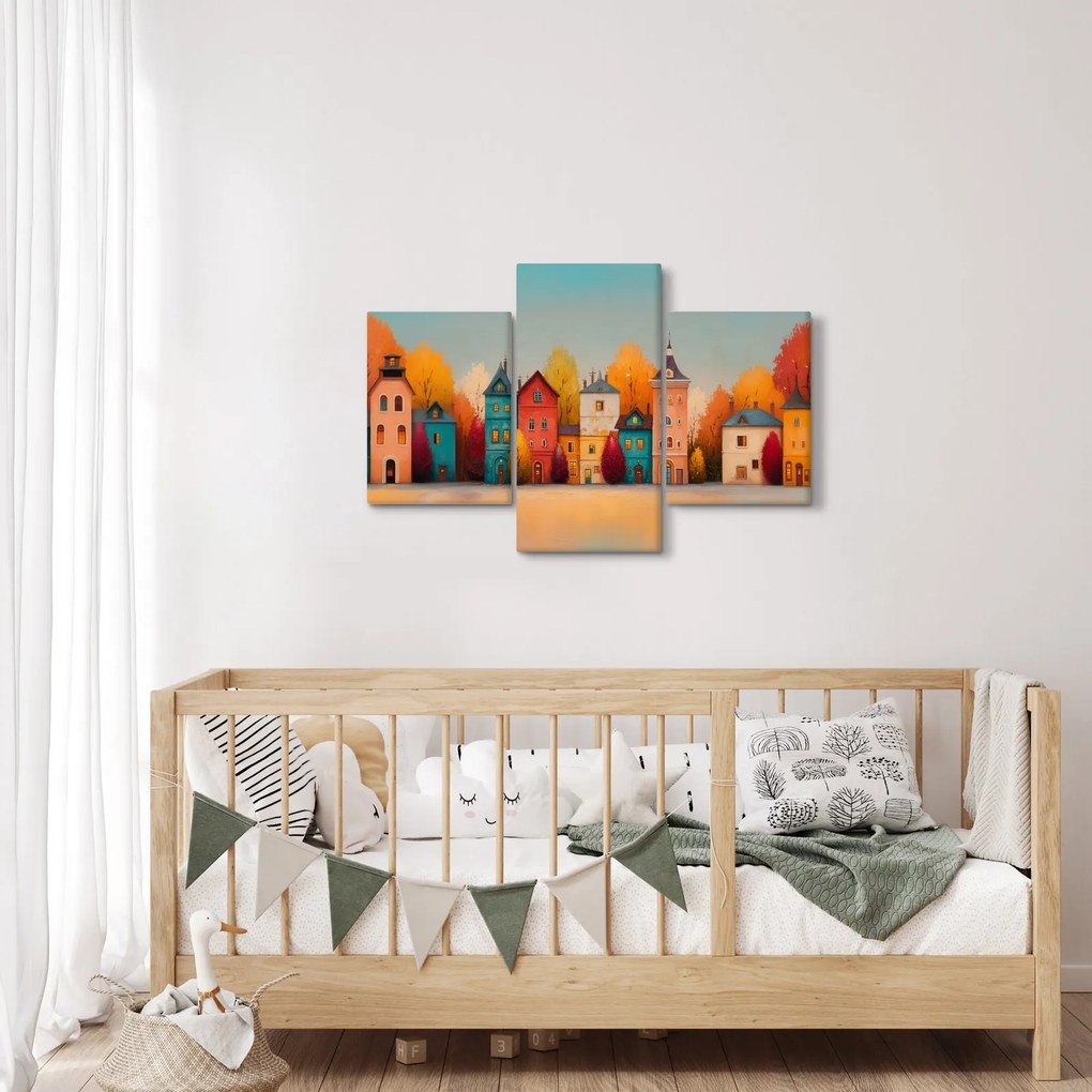 Obraz - Jesenná dedina (90x60 cm)