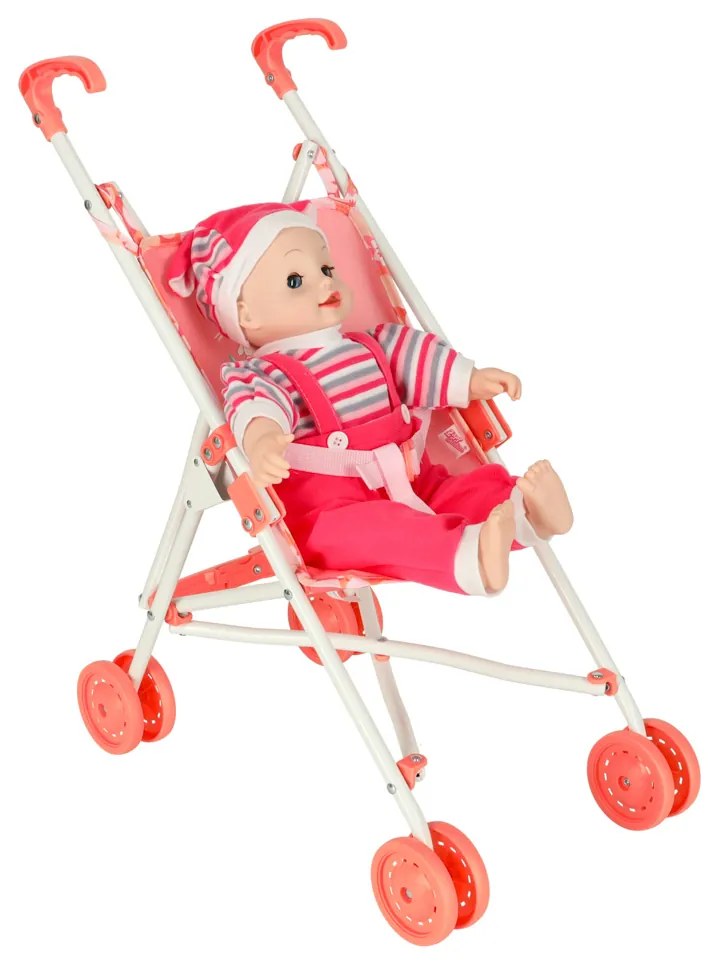 KIK Baby Annabell skladací kočík pre bábiku, ružový
