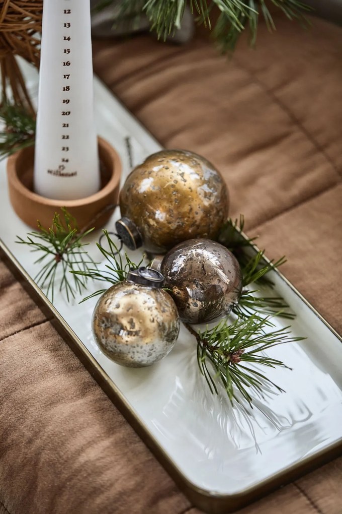 Ib Laursen Vianočná ozdoba Pebbled Rustic Brown