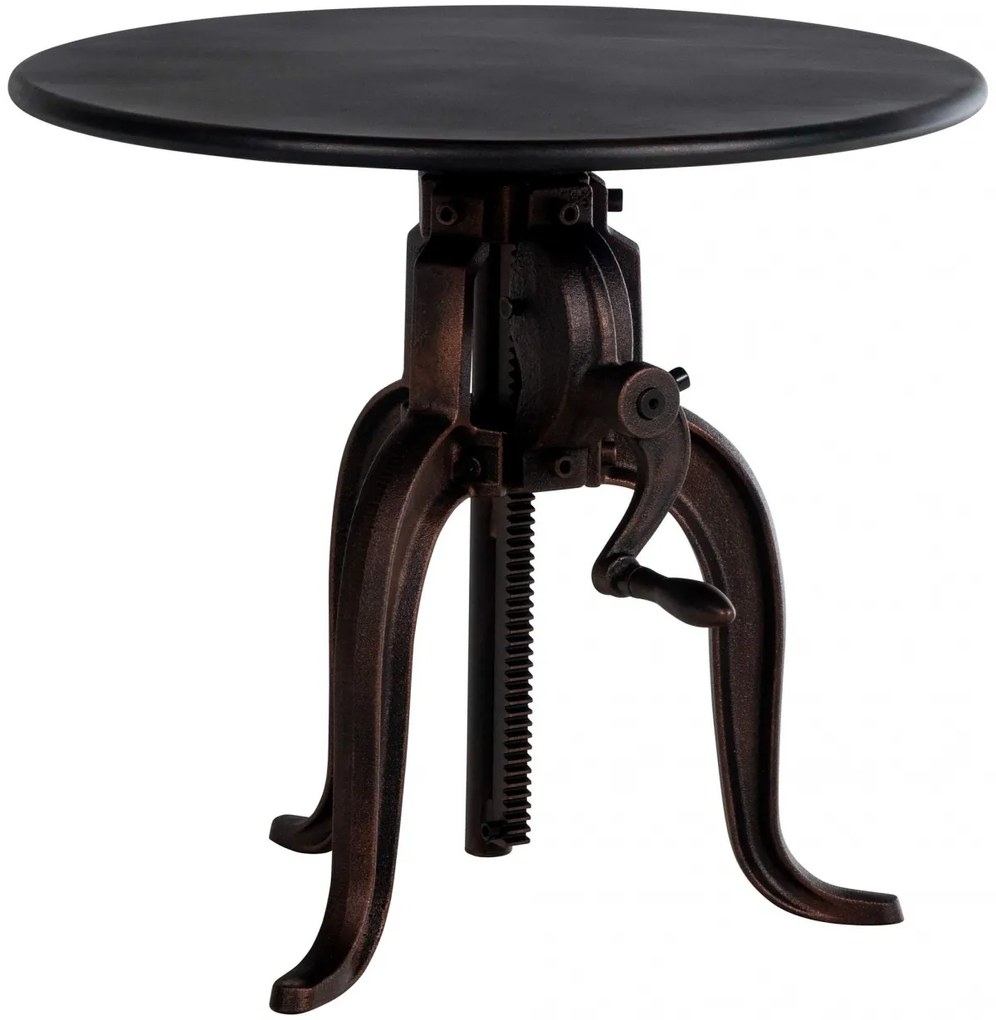 Kovový barový stôl Marcos v industriálnom štýle - v46-66 x Ø50 cm - Bronzová