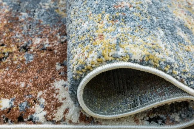 Koberec Bosa 8621A krémový / medený / modrý