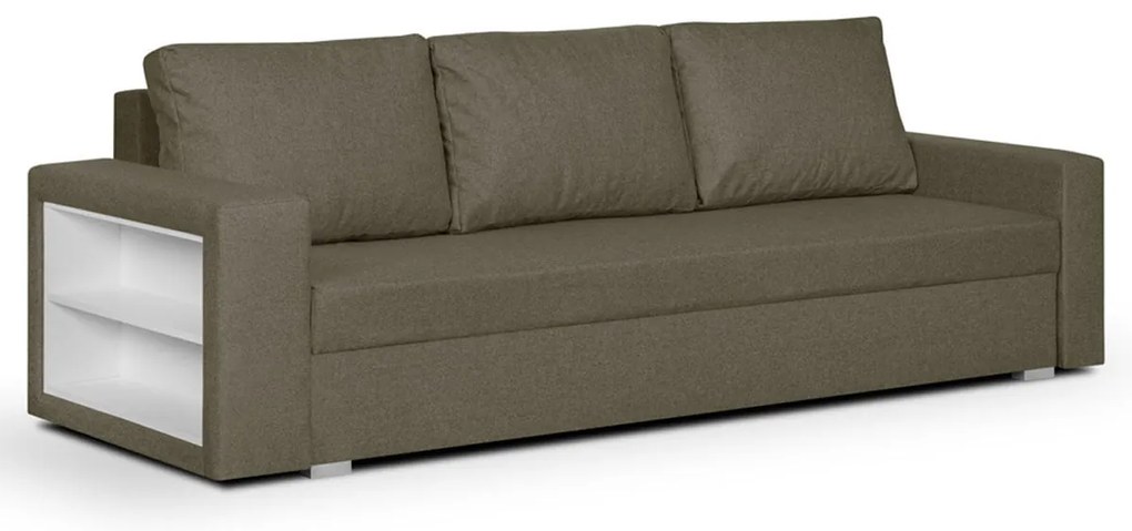 Pohovka pre 3 osoby s funkciou spania DOLAR I Svetlo hnedá