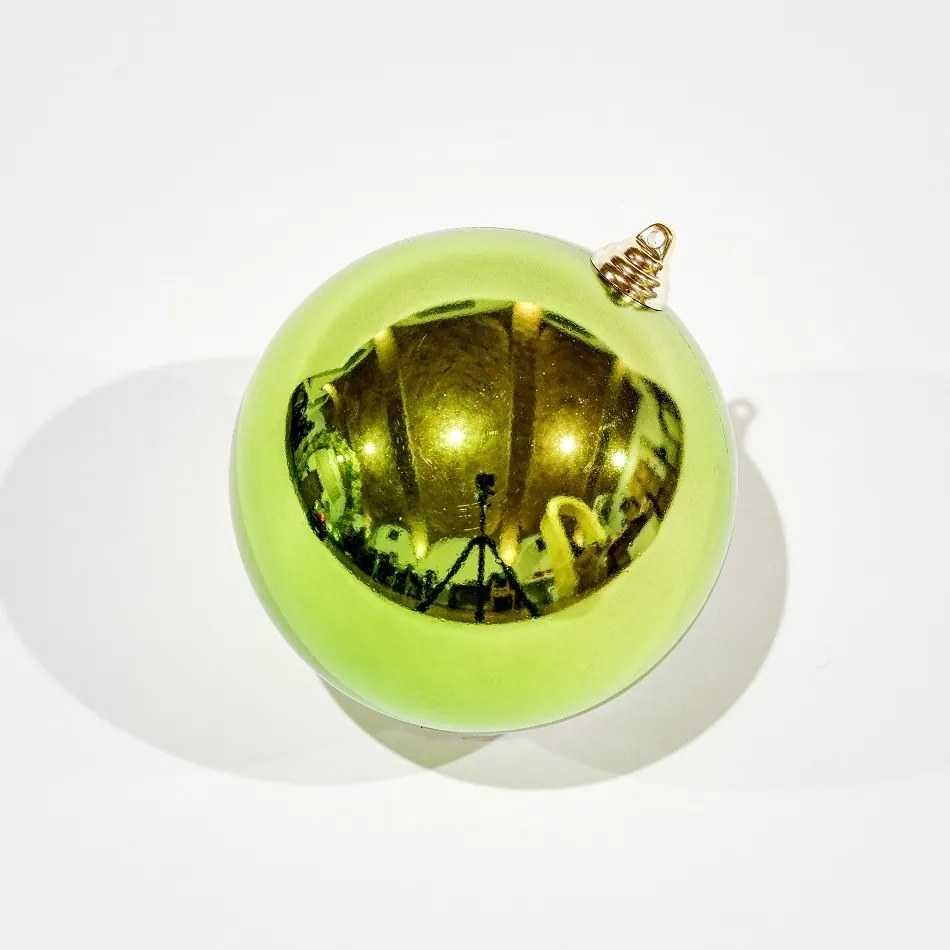 DECOLED Plastová lopta, 10 cm, zelená, 6 x lesklá