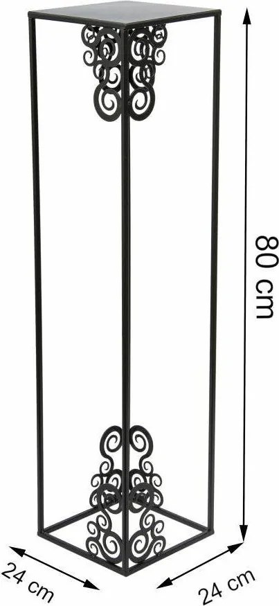 STOJAN NA KVETINÁČ FRAME 80X24X24 CM ČIERNA