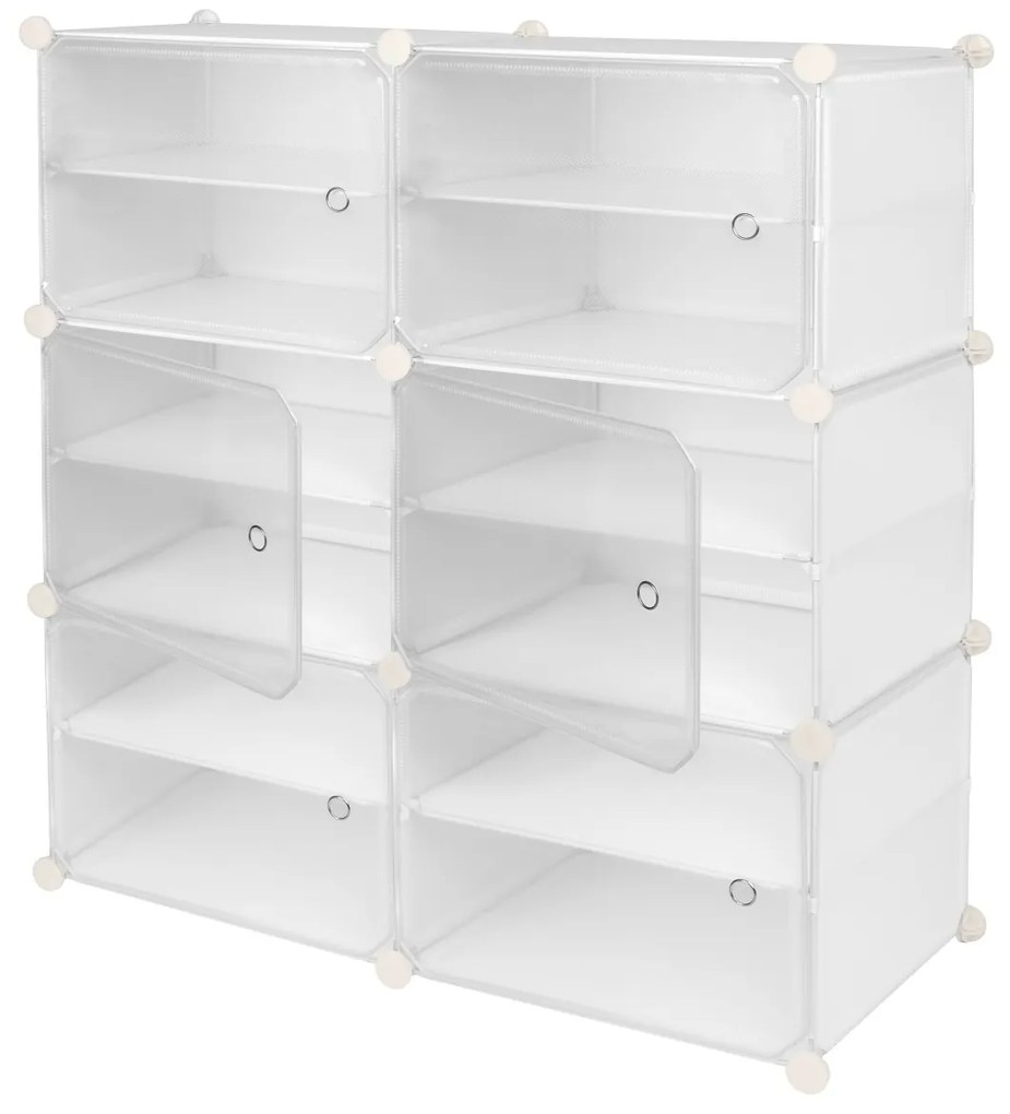 Modulárny botník PETRA 88 cm biely