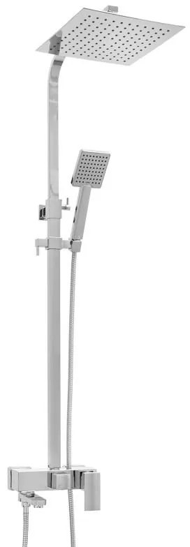 Sprchová súprava KABE s výtokom do vane - chrómová - hlavica 25x25 cm