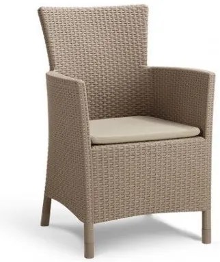 Allibert MONTANA 6730 polyratanové kreslo cappucino