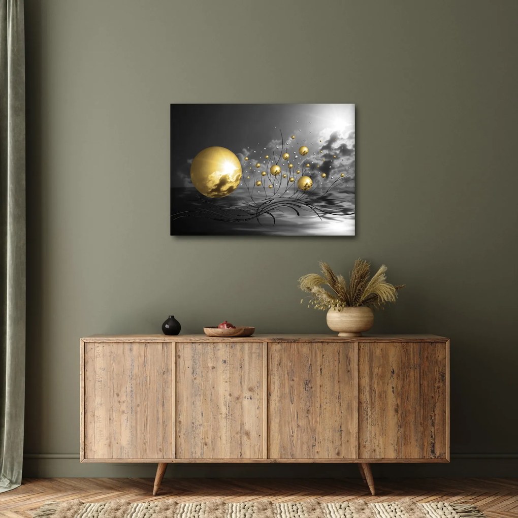 Obraz okrových gulí (70x50 cm)