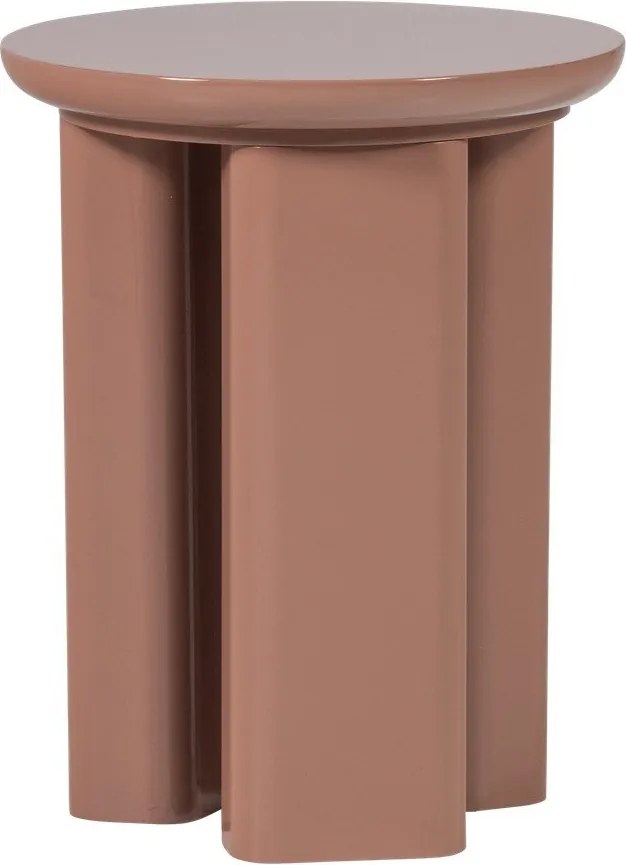 Lesklý okrúhly odkladací stolík ø 40 cm Orivo – WOOOD