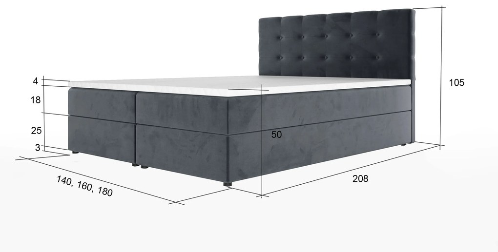 Postel Alexa 140X200 cm béžová