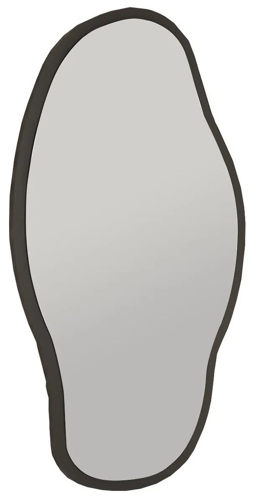 Dekoratívne nástenné zrkadlo Couldy 85x45 cm čierne