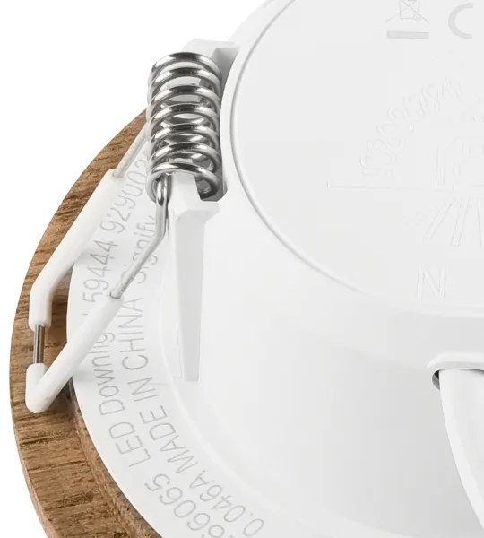 LED Podhľadové svietidlo WOODY SPOT LED/5,5W/230V 4000K orech ? 10 cm