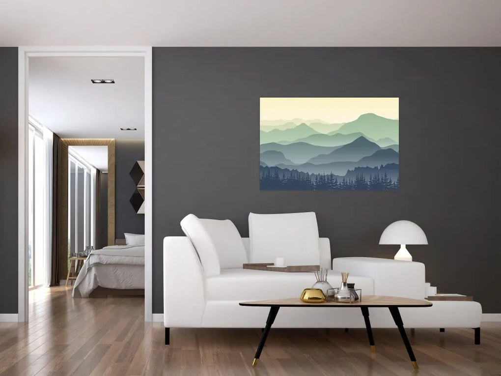 Obraz - Forest Mountain (90x60 cm)